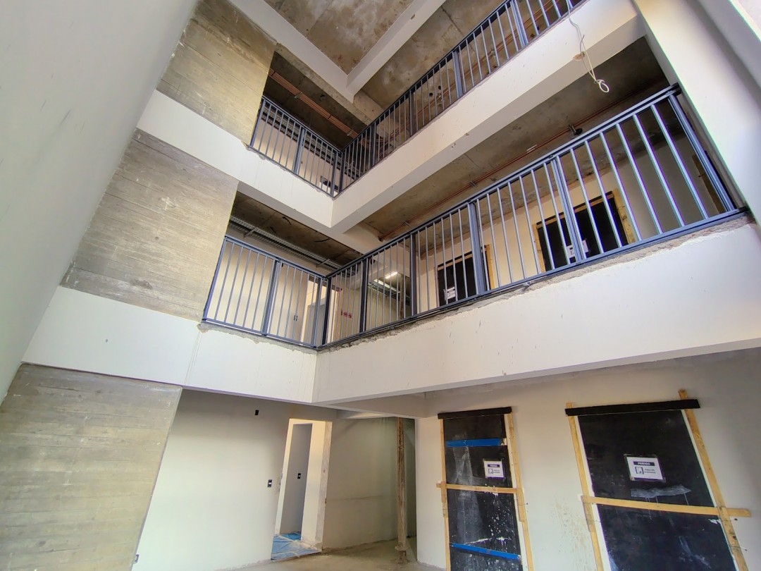 Tratamento do concreto aparente ripado do Tipo 2 - 5° ao 12° pav.